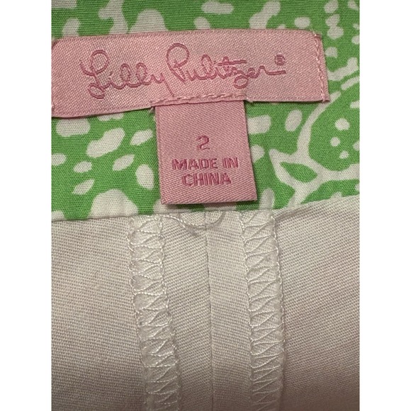 Lilly Pulitzer Cosette Skort – Limeade "Cheat Ya" – Size 2– Bow Hem - Picture 5 of 6